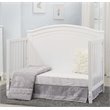 Pemberly Row Contemporary Wood Round Top Panel Crib in White