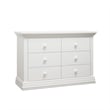 Pemberly Row Contemporary Wood Double Dresser in White Finish