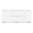 Pemberly Row Contemporary Credenza with 2 Drawers and 2 Doors in White