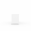 Pemberly Row Contemporary Credenza with 2 Drawers and 2 Doors in White