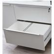 Pemberly Row Contemporary Credenza with 2 Drawers and 2 Doors in White