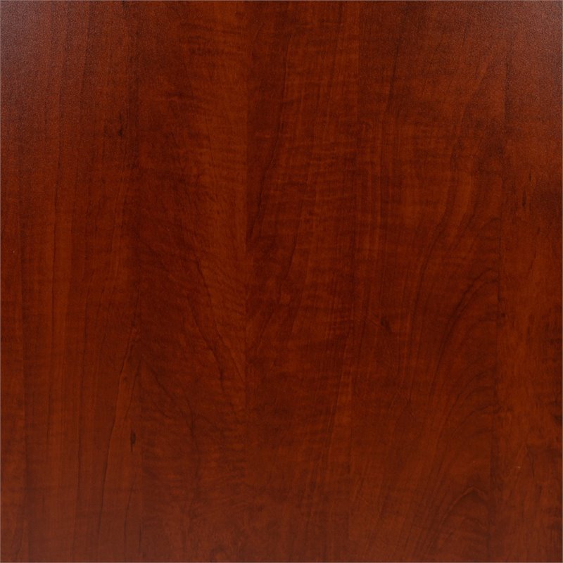 Pemberly Row 5 Piece Wooden Oval Conference Table Set in Cherry and Black