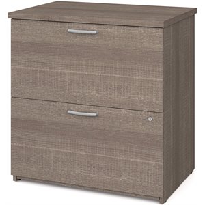 Pemberly Row Contemporary 29&quot Lateral File Cabinet in Bark Gray