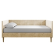 Pemberly Row Mid Century Upholstered Daybed Full Size in Tan Velvet