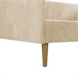 Pemberly Row Mid Century Upholstered Daybed Full Size in Tan Velvet