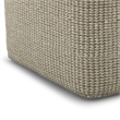 Pemberly Row Contemporary Square Woven Pouf in Cream and Natural