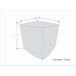 Pemberly Row Contemporary Square Woven Pouf in Cream and Natural
