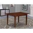 Pemberly Row Contemporary Wood Butterfly Leaf Dining Table in Mahogany