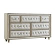 Pemberly Row 5-piece Eastern King Upholstered Velvet Bedroom Set Ivory