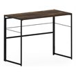 Pemberly Row Wood & Metal Frame Computer Desk in Rustic Oak/Black