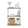 Pemberly Row Turn-S-Tube Engineered Wood 3-Tier Shelf Display Rack in Oak