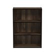 Pemberly Row Engineered Wood 3-Tier Open Shelf in Columbia Walnut