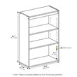 Pemberly Row Contemporary Engineered Wood 3-Tier Open Shelf in Espresso