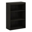 Pemberly Row Contemporary Engineered Wood 3-Tier Open Shelf in Espresso