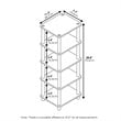 Pemberly Row Turn-N-Tube Engineered Wood 4-Bins System Rack in Oak/Black