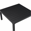 Pemberly Row Modern Metal Outdoor Sectional Coffee Table in Black