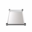 Pemberly Row Metal Galvanized Work Table Shelf for 24 x 48 Table in Gray