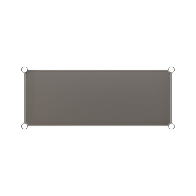 Pemberly Row Metal Galvanized Work Table Shelf for 24 x 48 Table in Gray