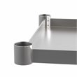 Pemberly Row Metal Galvanized Work Table Shelf for 24 x 48 Table in Gray