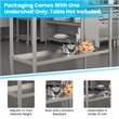 Pemberly Row Metal Galvanized Work Table Shelf for 24 x 48 Table in Gray