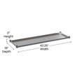 Pemberly Row Metal Galvanized Work Table Shelf for 24 x 48 Table in Gray