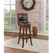 Pemberly Row Contemporary Wood Extra Tall Swivel Bar Stool in Cherry