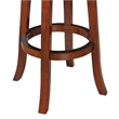 Pemberly Row Contemporary Wood Extra Tall Swivel Bar Stool in Cherry