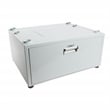Pemberly Row Contemporary Laundry Pedestal with Drawer in White