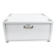 Pemberly Row Contemporary Laundry Pedestal with Drawer in White