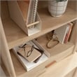 Pemberly Row Transitional Engineered Wood Library Hutch in Maple