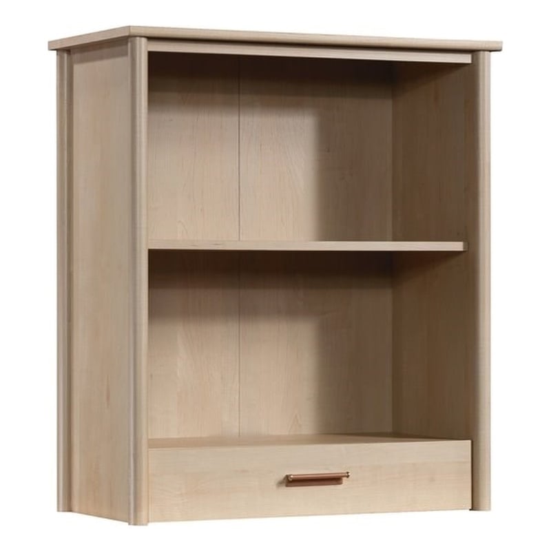 Pemberly Row Transitional Engineered Wood Library Hutch in Maple