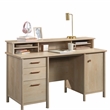 Pemberly Row Engineered Wood Organizer Hutch in Natural Maple Finish
