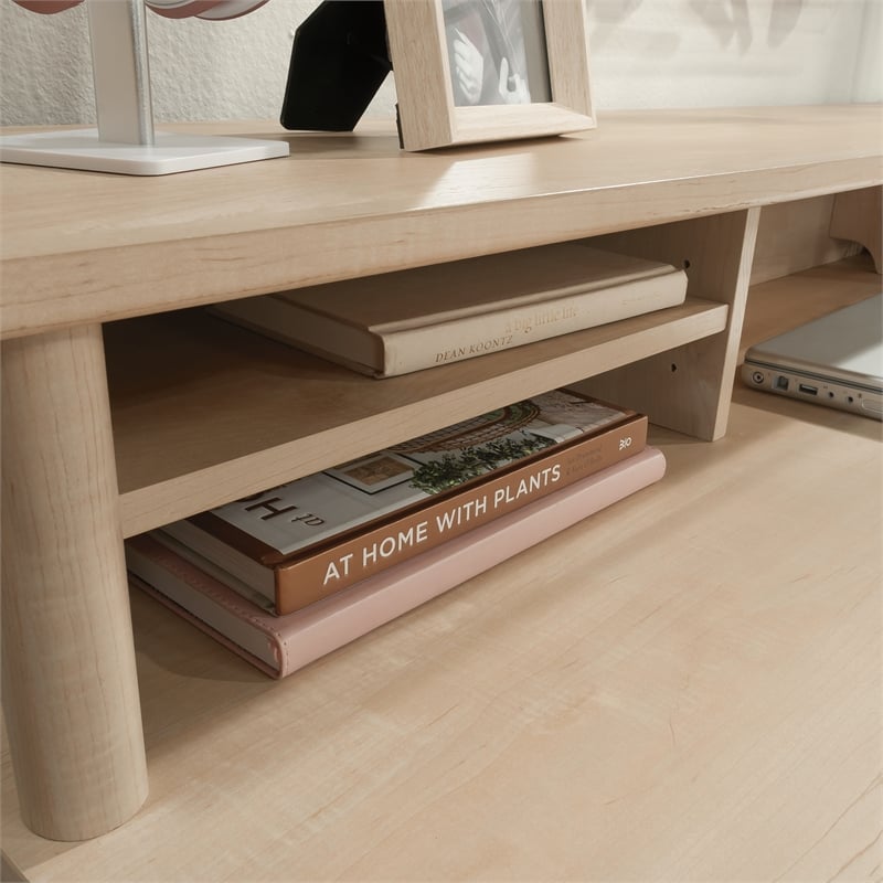 Pemberly Row Engineered Wood Organizer Hutch in Natural Maple Finish