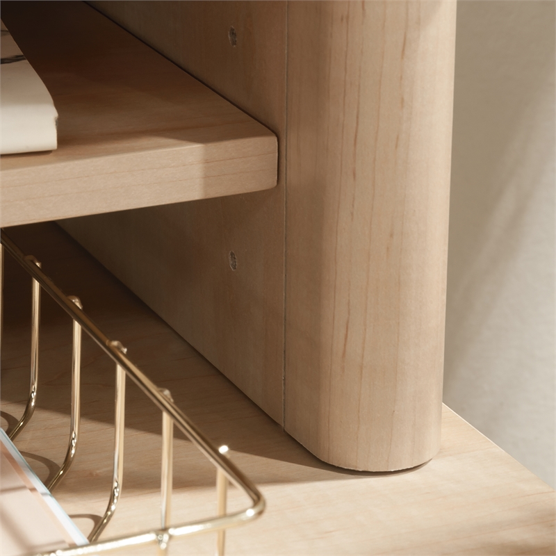 Pemberly Row Engineered Wood Organizer Hutch in Natural Maple Finish