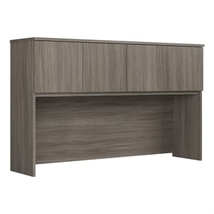 Pemberly Row 60x36&quot Engineered Wood Hutch in Hudson Elm/Brown