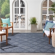 Pemberly Row Easy Care 8' x 10' Navy Blue Indoor/Outdoor Rug