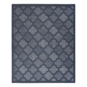 Pemberly Row Easy Care 8' x 10' Navy Blue Indoor/Outdoor Rug
