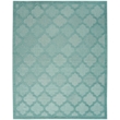 Pemberly Row Easy Care 9' x 12' Aqua/Teal Indoor/Outdoor Fabric Rug