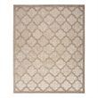 Pemberly Row Easy Care 9' x 12' Natural Beige Fabric Modern Area Rug