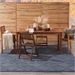Pemberly Row Easy Care 9' x 12' Navy Blue Fabric Indoor/Outdoor Rug
