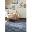 Pemberly Row Easy Care 9' x 12' Navy Blue Fabric Indoor/Outdoor Rug