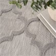 Pemberly Row Easy Care 9' x 12' Silver Gray Fabric Modern Area Rug