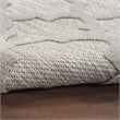 Pemberly Row Easy Care 9' x 12' Silver Gray Fabric Modern Area Rug