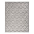 Pemberly Row Easy Care 9' x 12' Silver Gray Fabric Modern Area Rug