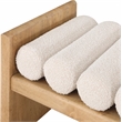 Pemberly Row Contemporary Solid Wood Rich Cream Finish Bench