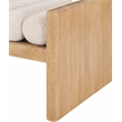Pemberly Row Contemporary Solid Wood Rich Cream Finish Bench