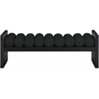 Pemberly Row Contemporary Solid Wood Rich Black Finish Bench