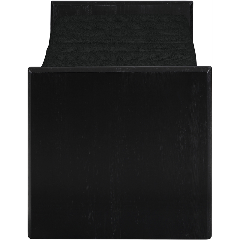 Pemberly Row Contemporary Solid Wood Rich Black Finish Bench