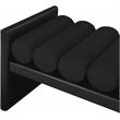 Pemberly Row Contemporary Solid Wood Rich Black Finish Bench