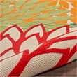Pemberly Row 10' x 14' Green Fabric Tropical Area Rug (10' x 14')